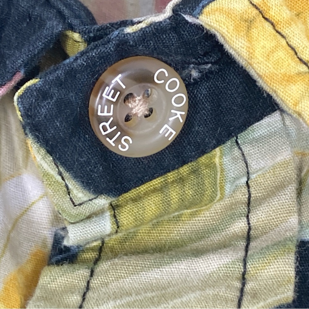 Cooke Street Honolulu Men's M Short Sleeve Hawaiian Shirt Black Yellow Hibiscus - Picture 5 of 16